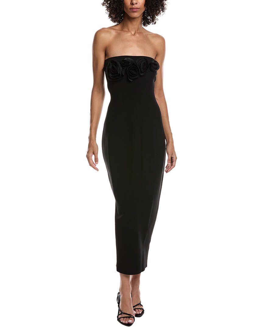 Lela Rose Bubble Midi Dress In Black