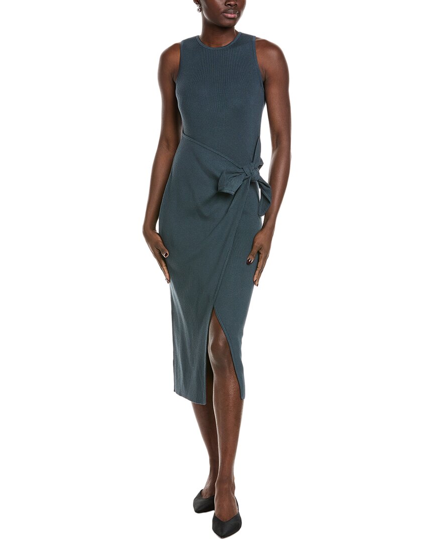 Toccin Abigail Sarong Racer Sweaterdress In Blue