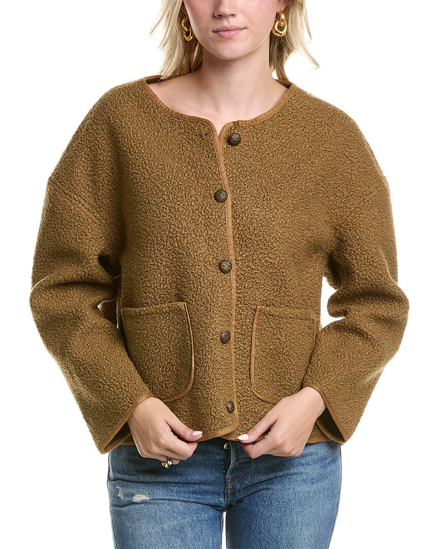 Femme Society Jacket In Brown