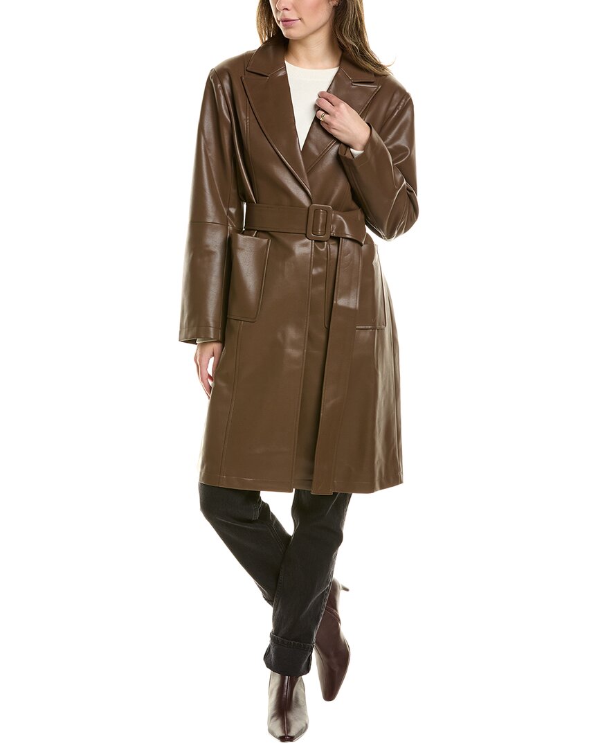 Femme Society Coat In Brown