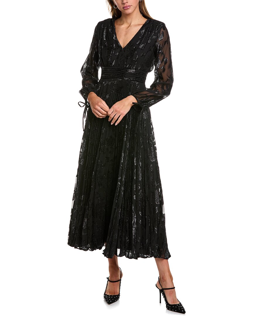 Taylor Glitter A-line Dress In Black