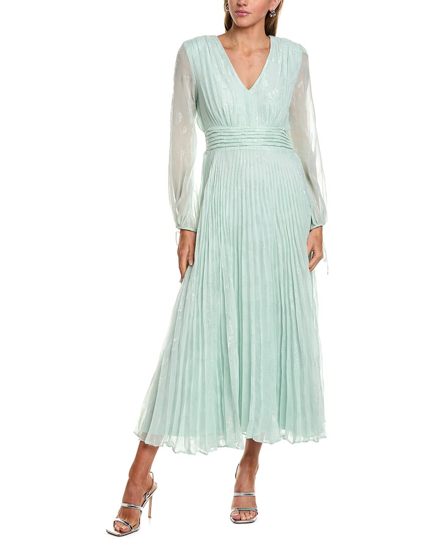 Taylor Glitter A-line Dress In Green