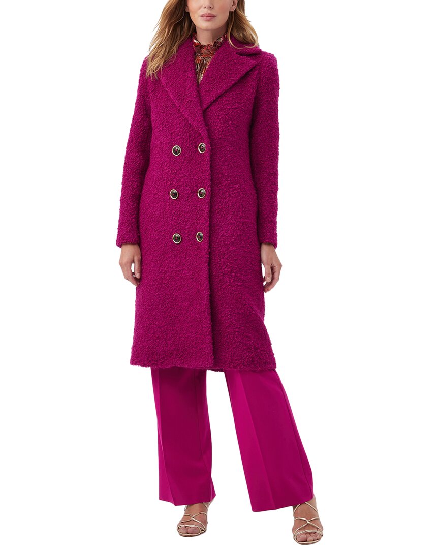 Trina Turk Dante Wool-blend Coat In Pink