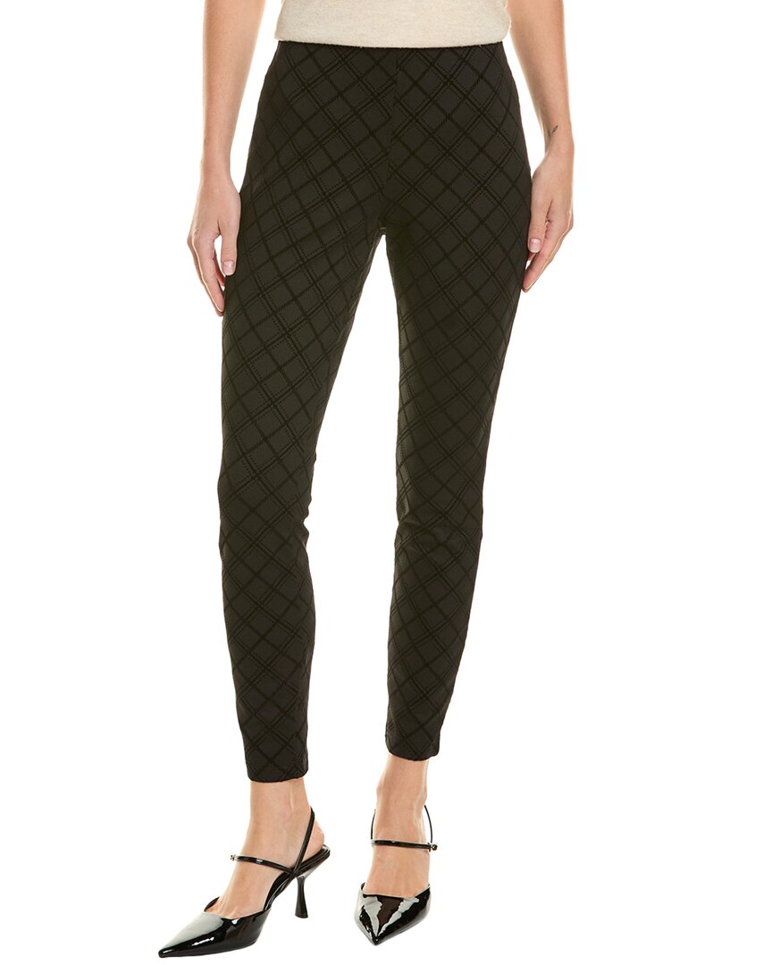 Shop Nanette Lepore Nanette  Velvet Plaid Legging In Black