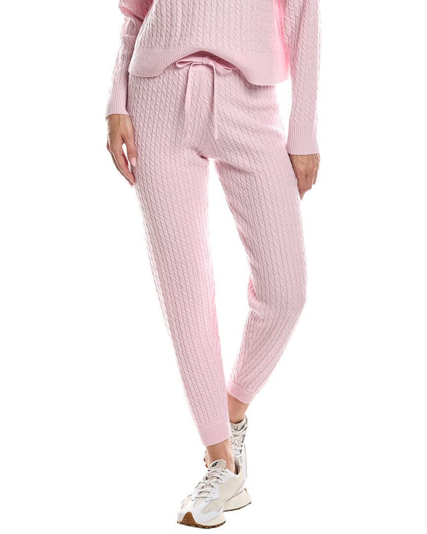 The Cashmere Project Baby Cable Cashmere Sweatpant In Pink