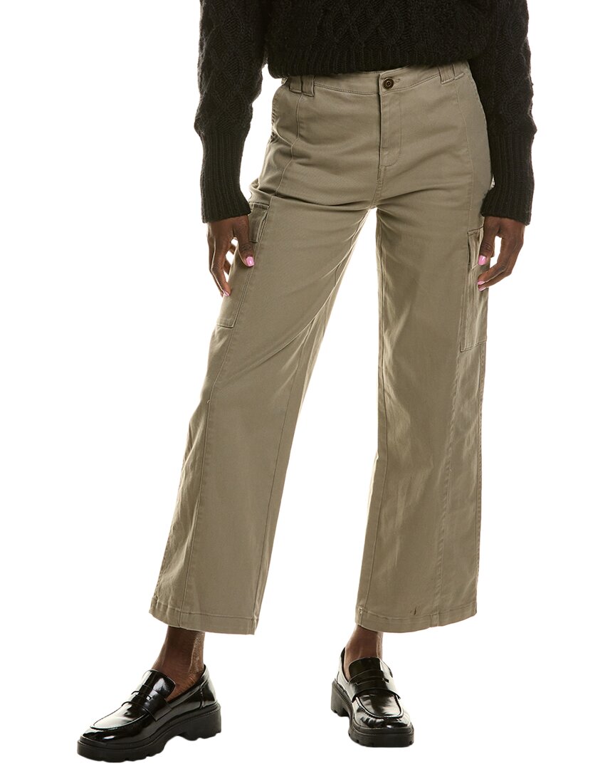 Shop Nanette Lepore Nanette Seamed Cargo Wide Leg Pant In Green
