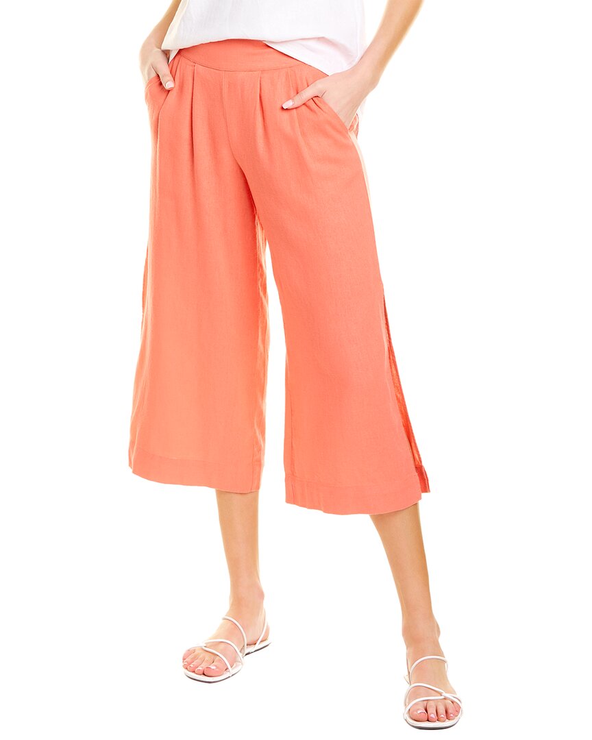 Ellen Tracy Women's Wide-leg Cropped Pants In Coral