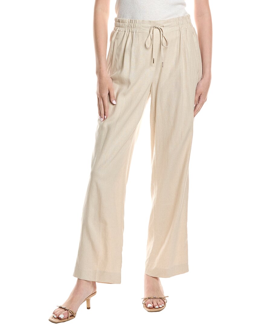 Jones New York Pull-on Side Vent Wide Leg Linen-blend Pant