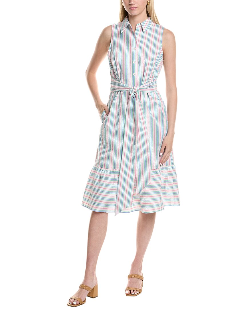 Jones New York Shannon Seersucker Midi Dress