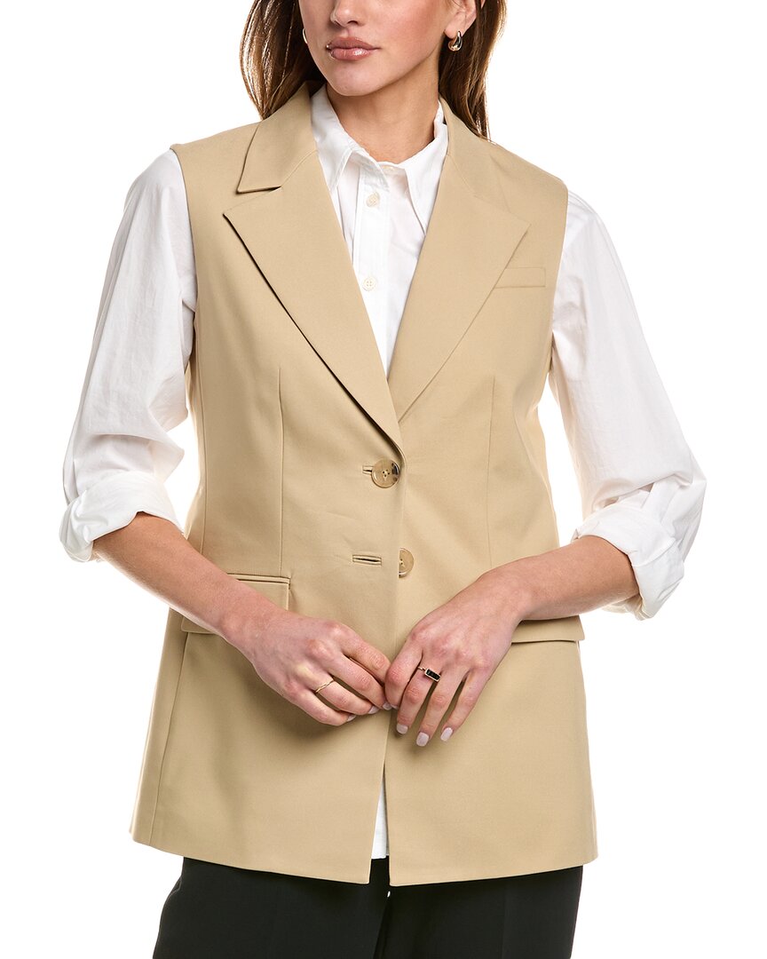 Shop Anne Klein Vest In Beige