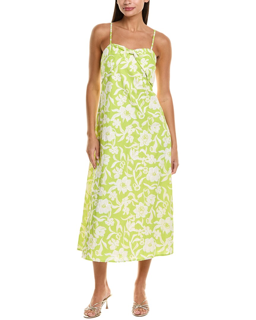 Flora Bea Nyc Kienna Linen-blend Midi Dress