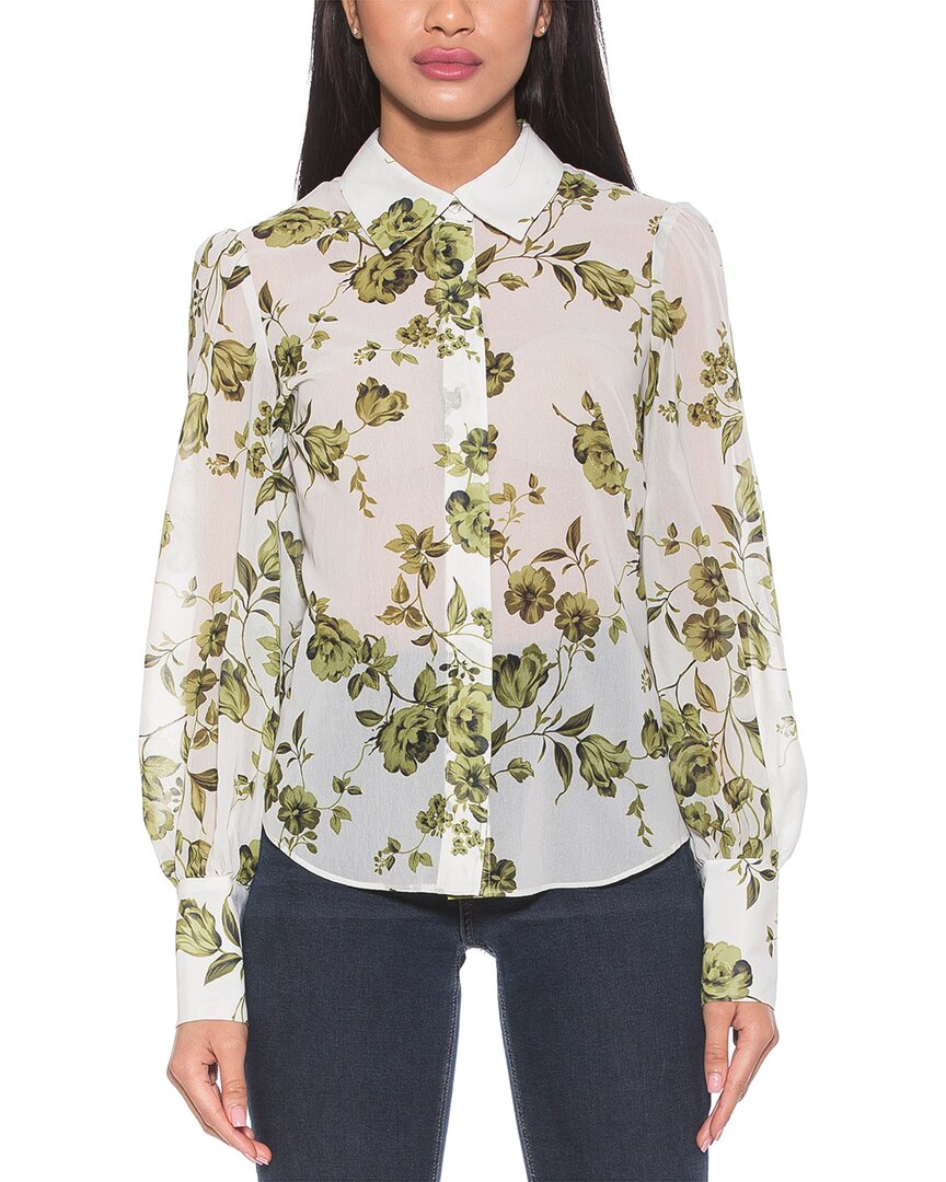 Alexia Admor Rylin Silky Front Button Blouse