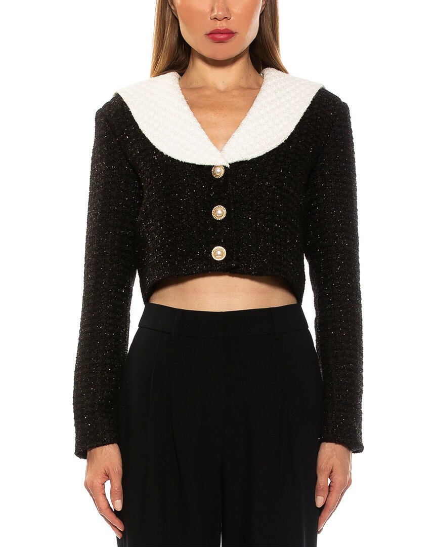 Alexia Admor Women's Clementine Metallic Sailor Collar Cardigan