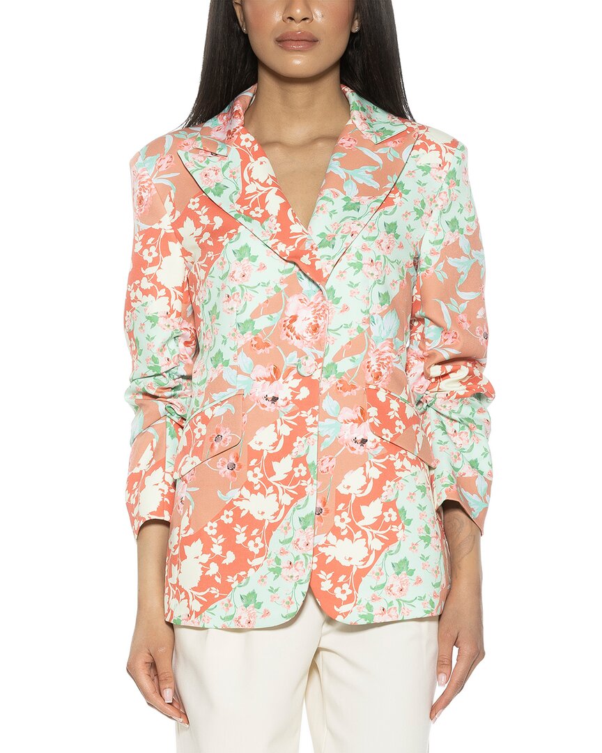 Alexia Admor Ruched Sleeve One-button Blazer