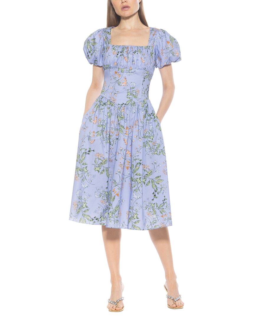 Alexia Admor Jessi Puff Sleeve Midi Dress