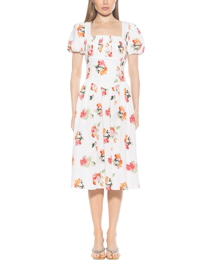 Alexia Admor Jessi Puff Sleeve Midi Dress