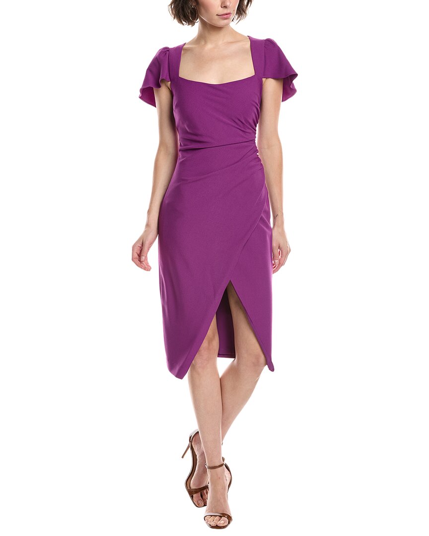 Black Halo Draped Sheath Dress In Pink