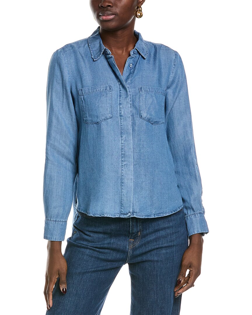 Nanette By Nanette Lepore High-low Denim Shirt In Blue