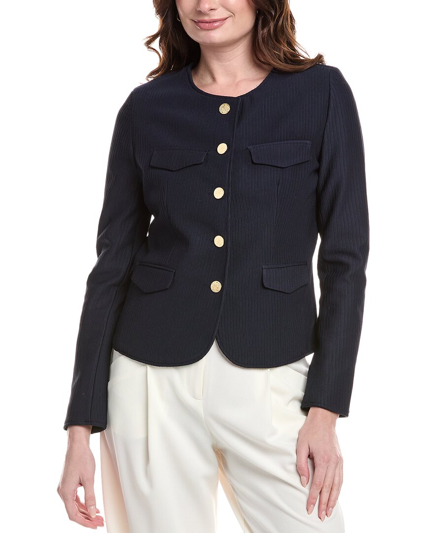 Nanette Lepore Ribbed Jacket In Blue