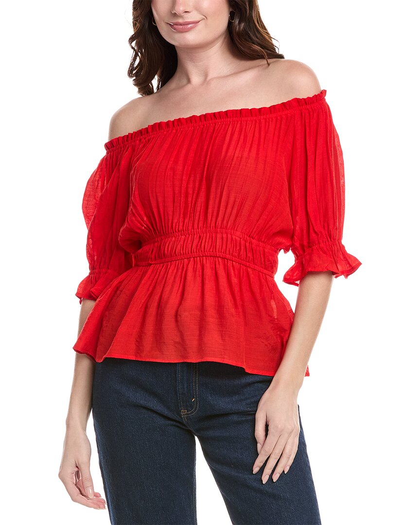 Nanette Lepore Gathered Top In Red