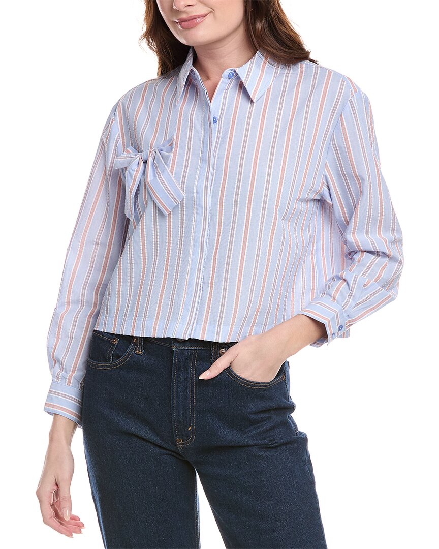 Nanette Lepore Seersucker Stripe Shirt