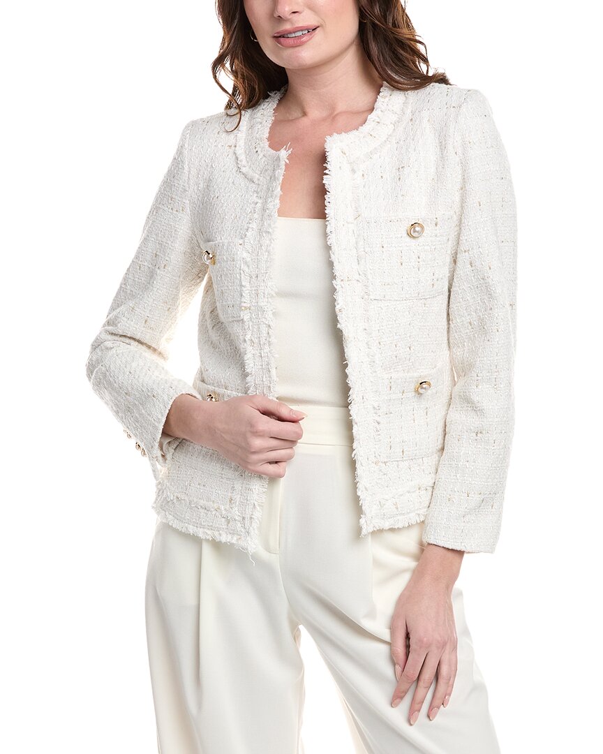 Nanette Lepore Nanette By Tweed Jacket In White
