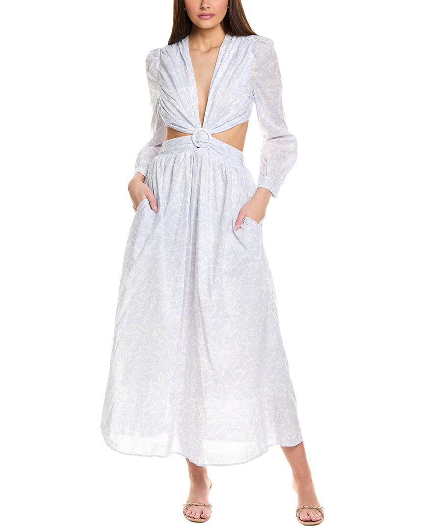 Jl Luxe Cutout Waist Maxi Dress In Blue