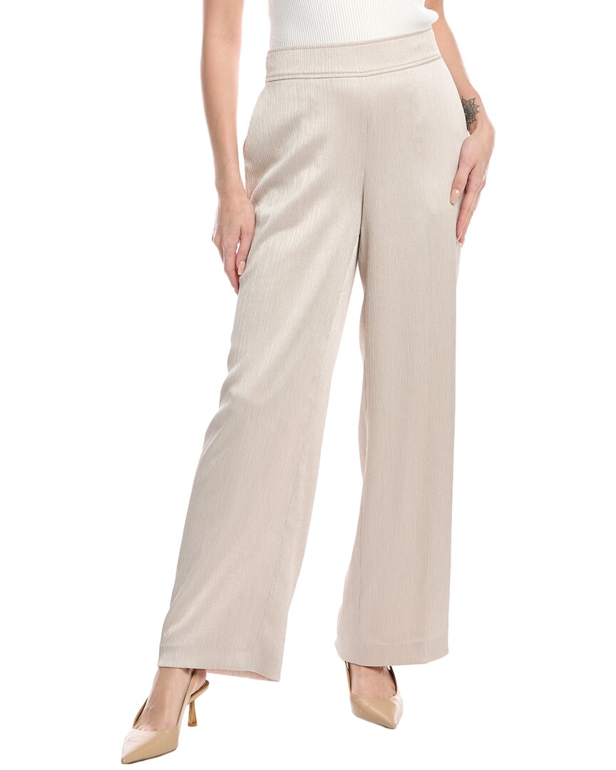 Shop Anne Klein Pull-on High-rise Wide Leg Pant In White
