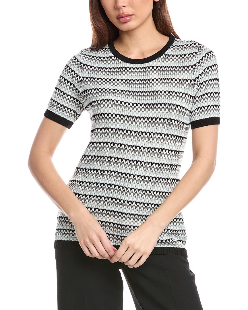 Shop Anne Klein Stitch Cap Sleeve Sweater In Green