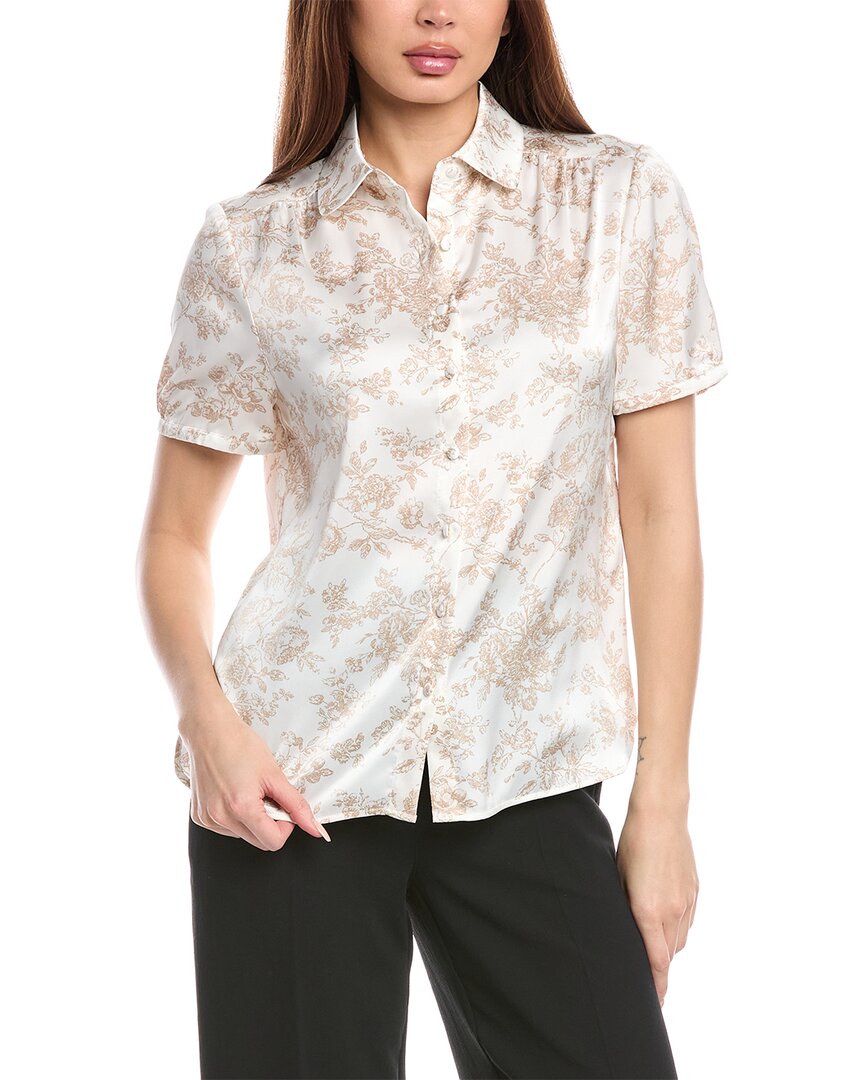 Anne Klein Button-down Collared Blouse