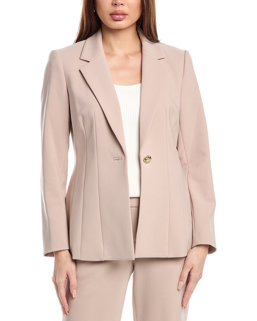 ANNE KLEIN ANNE KLEIN ONE-BUTTON NOTCH COLLAR JACKET