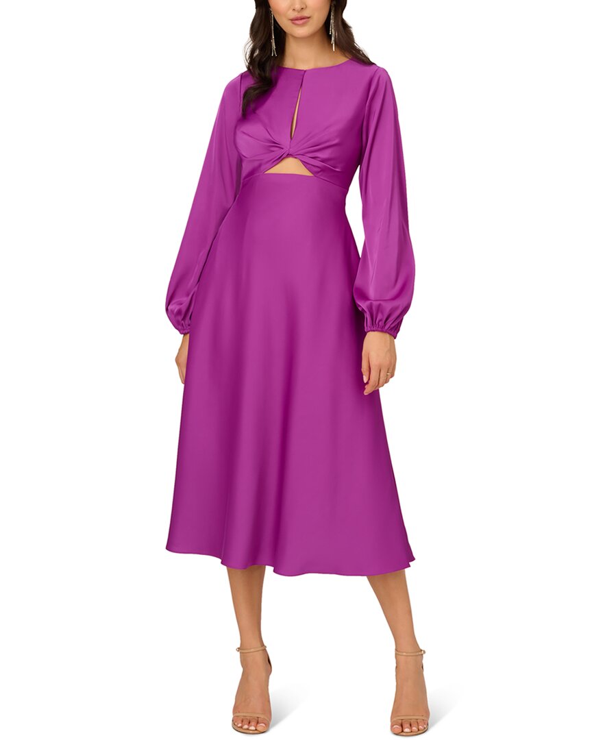 Liv Foster Cutout Open-back A-line Satin Midi Dress