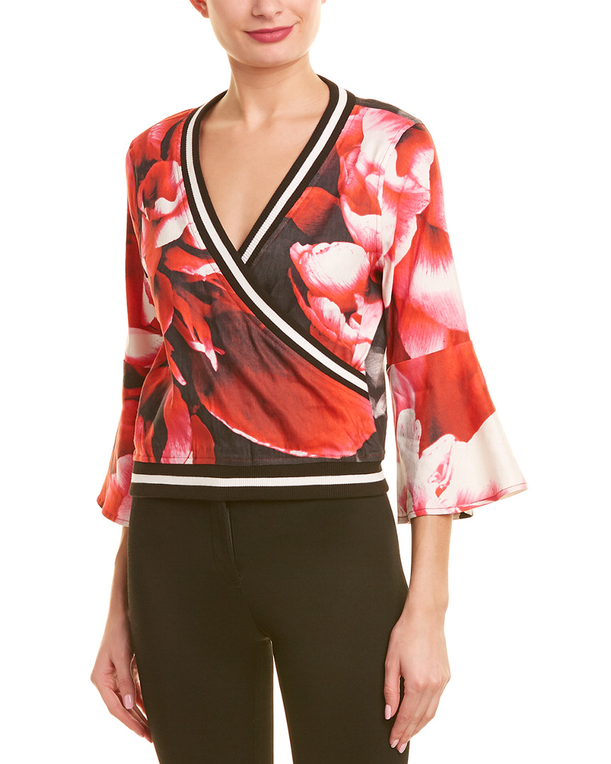 Image of Nicole Miller Artelier Linen-Blend Top