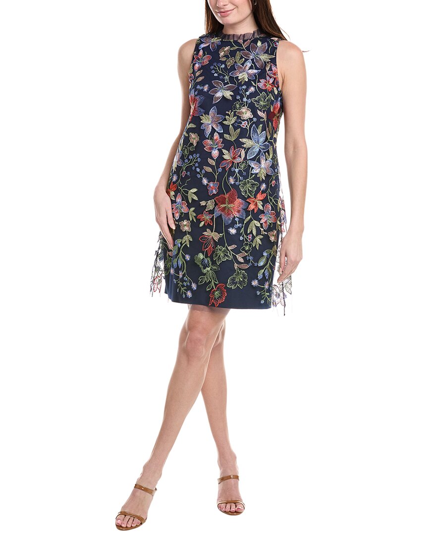 anne klein embroidered dress Tempo