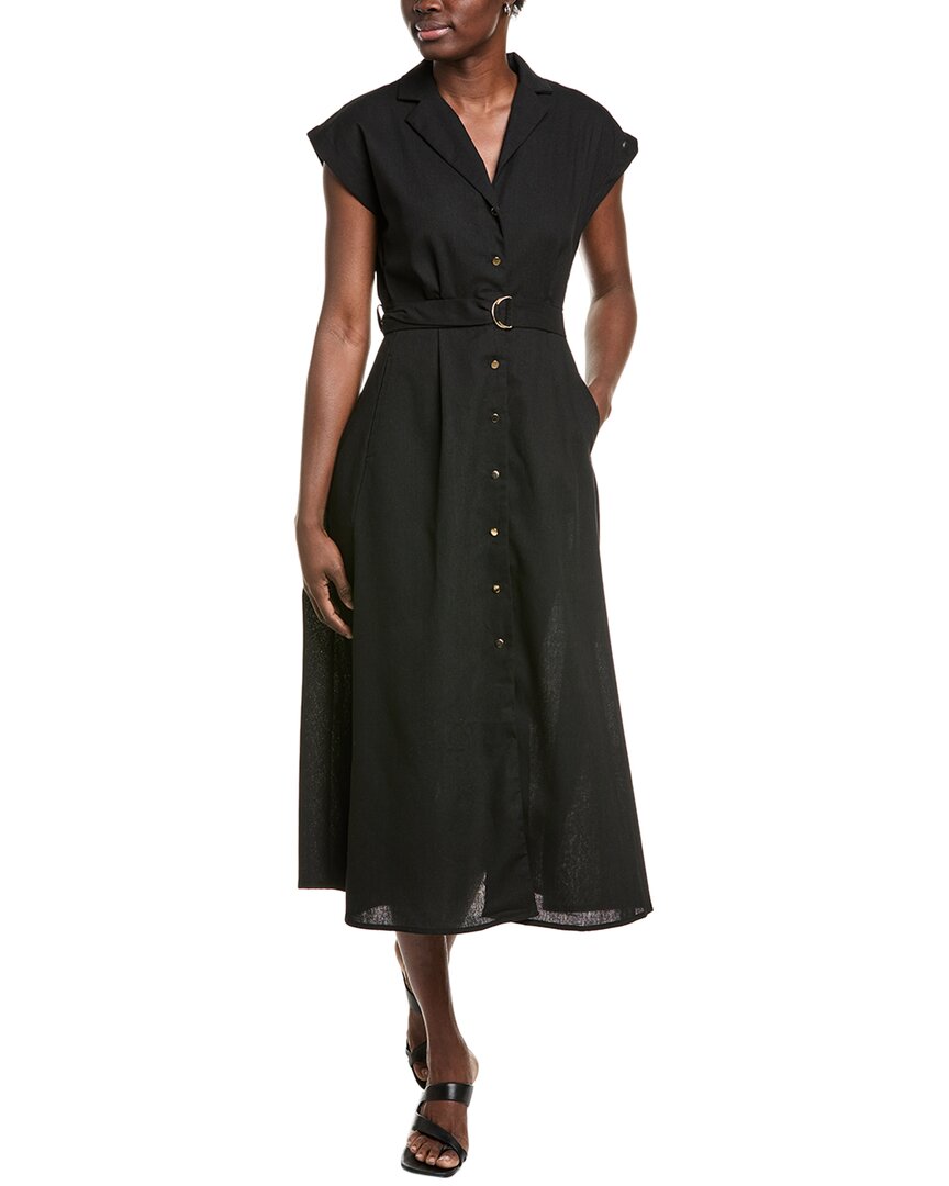 Ipponelli Belted Shirtdress In Black