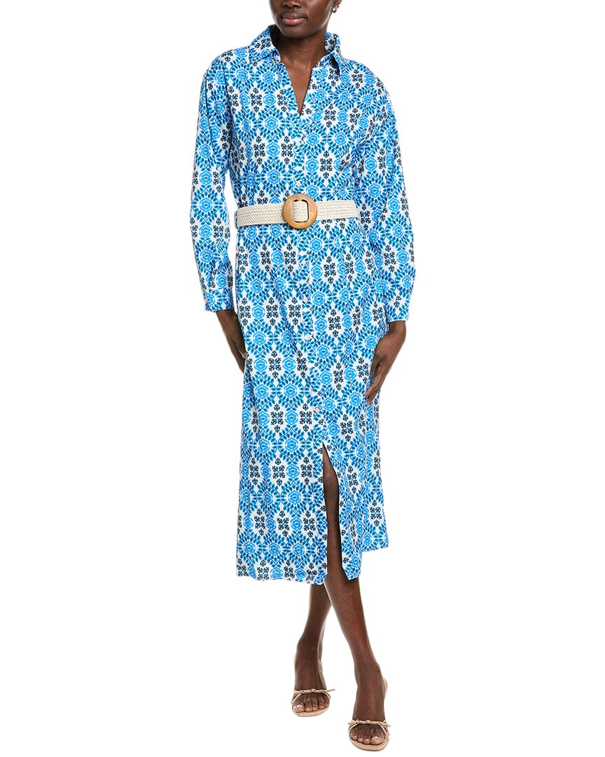 Ipponelli Belted Maxi Dress In Blue