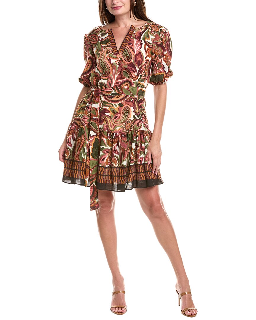 Julia Jordan Puff Sleeve Mini Dress In Multi