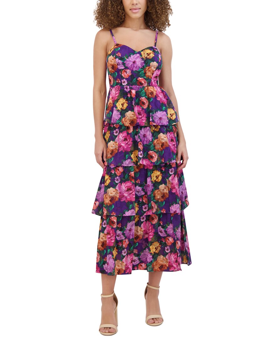 Siena Printed Burnout Chiffon Midi Dress