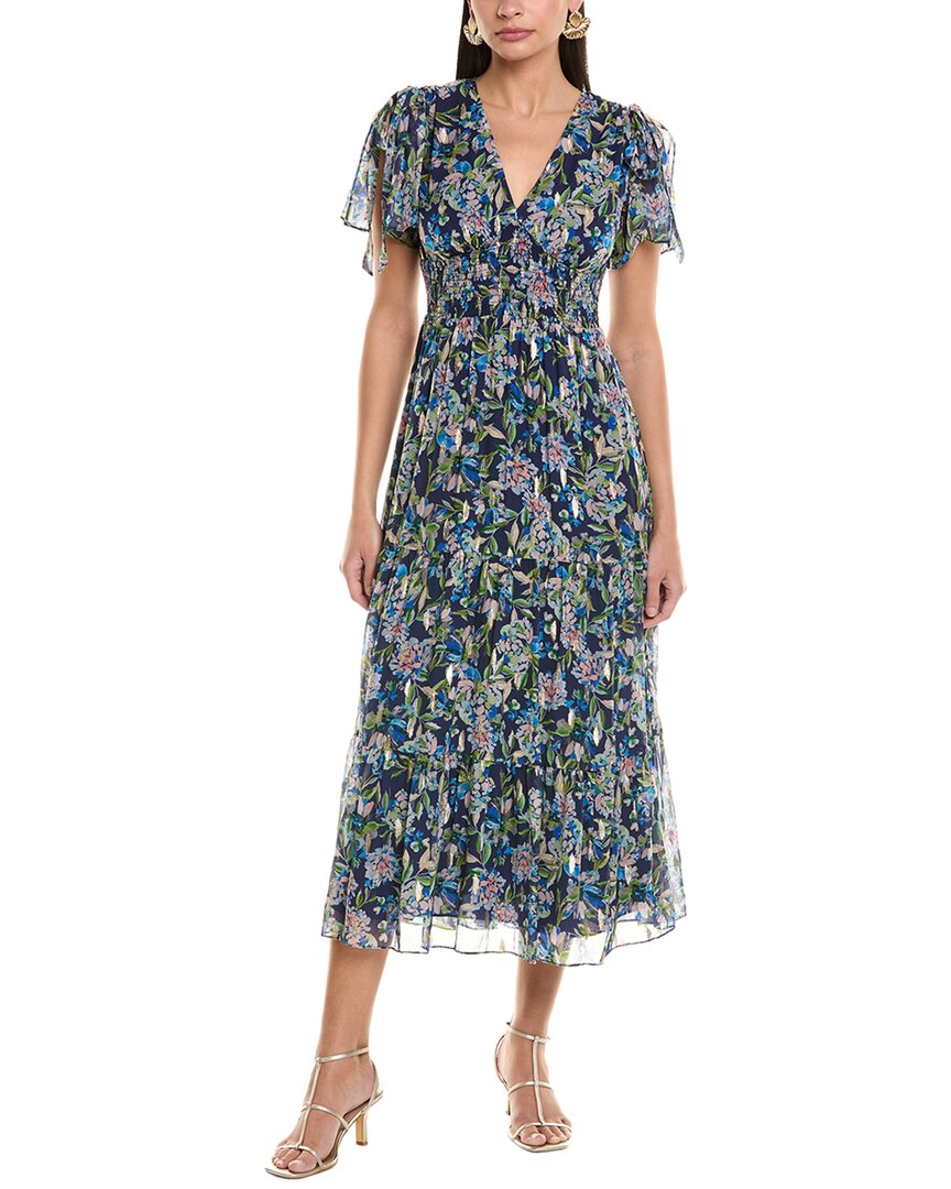 Shoshanna Lenora Midi Dress In Blue