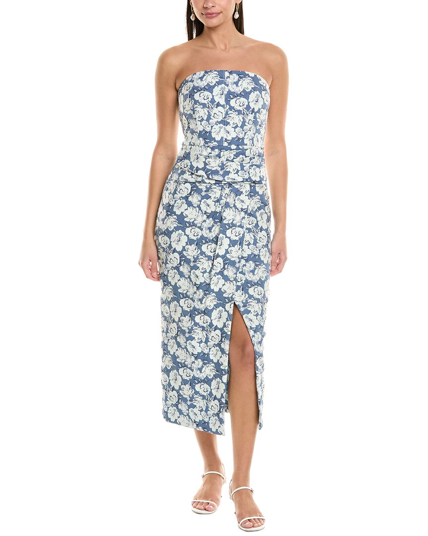 Shoshanna Jolanda Midi Dress In Blue