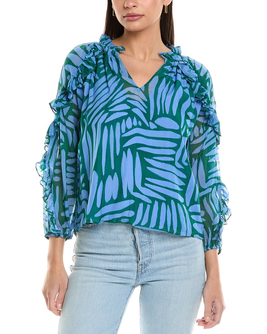 Shoshanna Cera Top In Blue