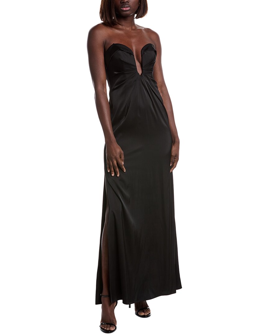 Liv Foster Strapless Gown In Black