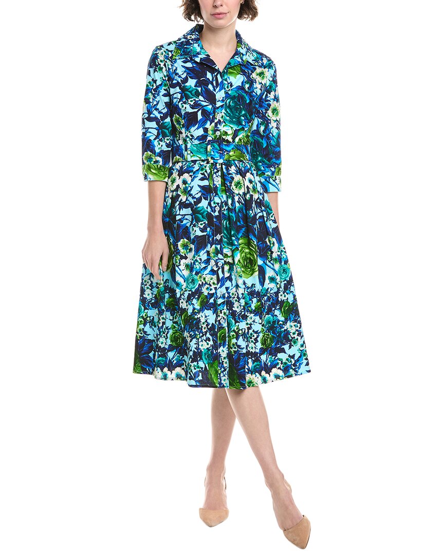 Samantha Sung Audrey #1 Shirtdress In Blue