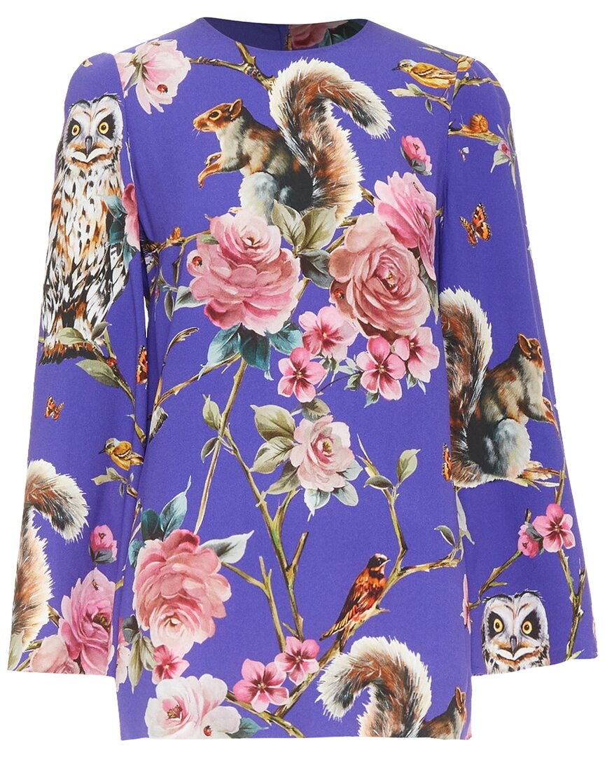 Pre-owned Dolce & Gabbana Floral Tunic Top