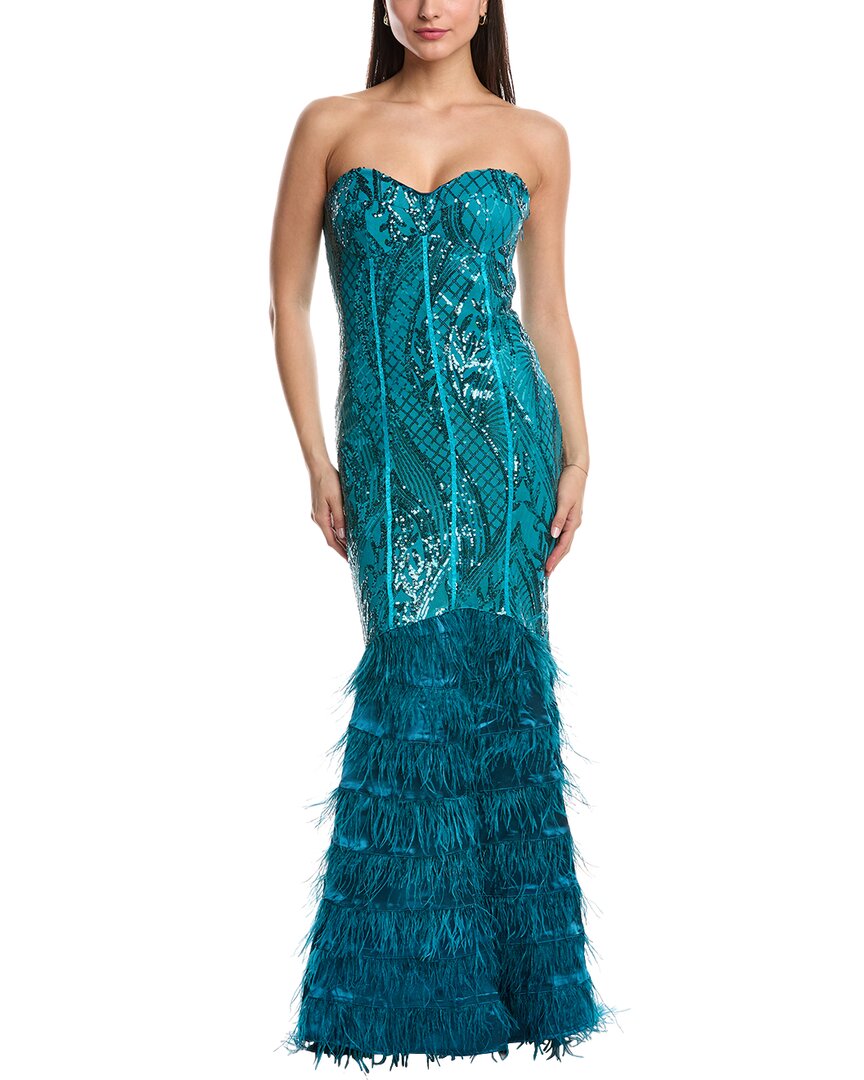 Bebe Maxi Dress In Green