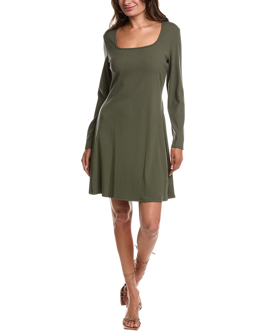 BEBE BEBE RIBBED MIDI DRESS