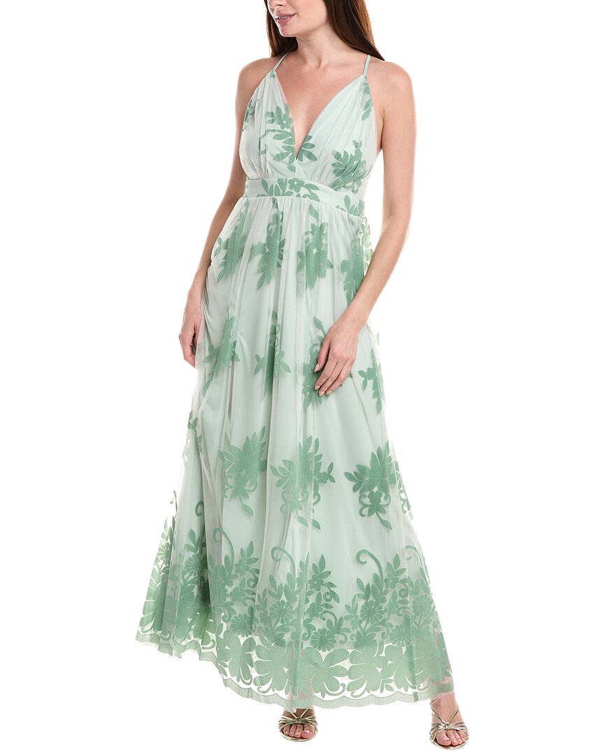 Shop Bebe Flocked Mesh Maxi Dress
