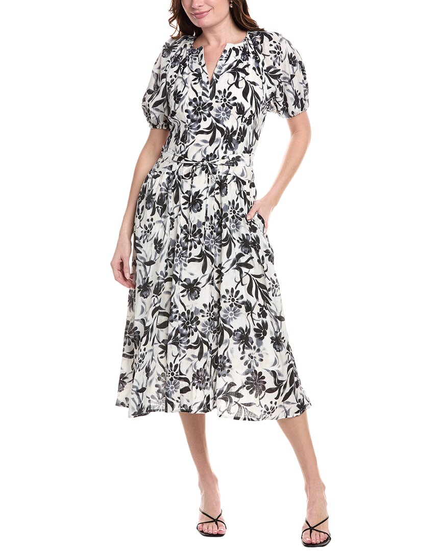Nicole Miller Selena Midi Dress In White