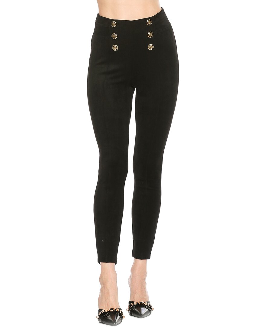 Alexia Admor Women's Freyja Faux Suede Leggings In Black