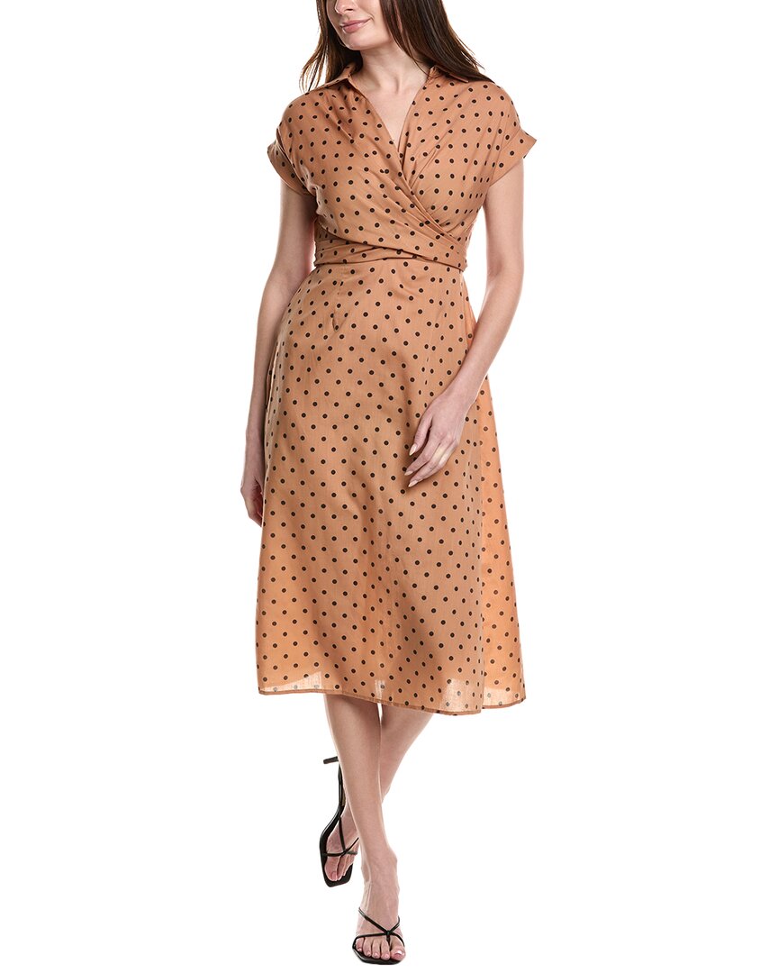 Maison Maar Tie Front Midi Dress